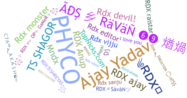 Apelidos para RDX