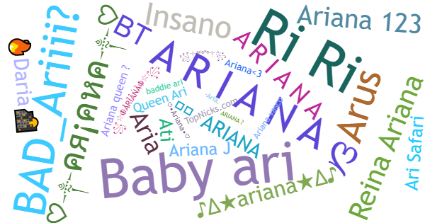 Apelidos para Ariana