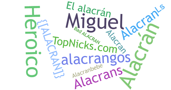 Apelidos para Alacran