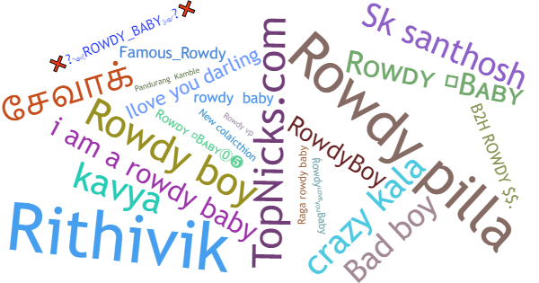 Apelidos para Rowdybaby